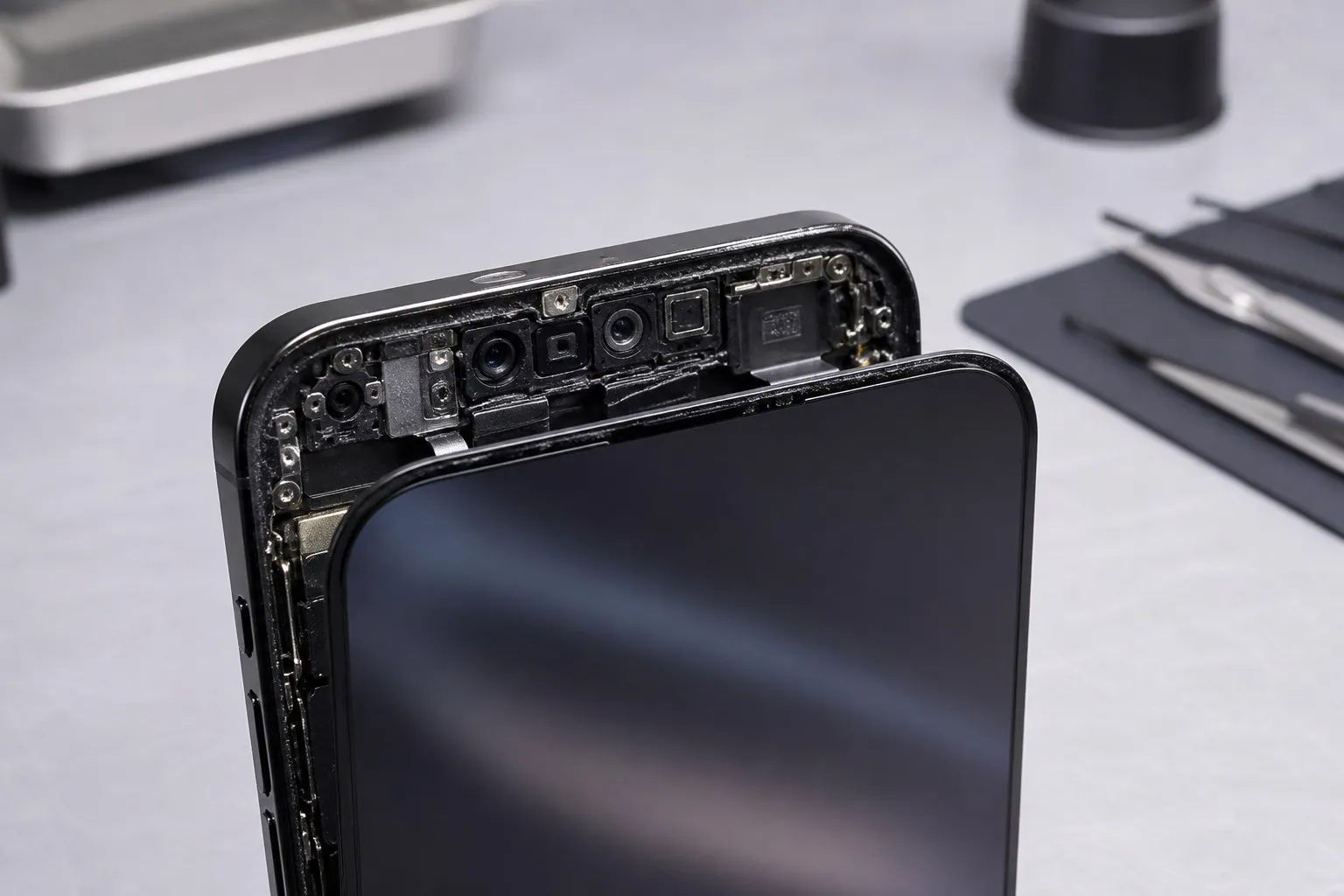 Повреждение зоны TrueDepth после удара iPhone