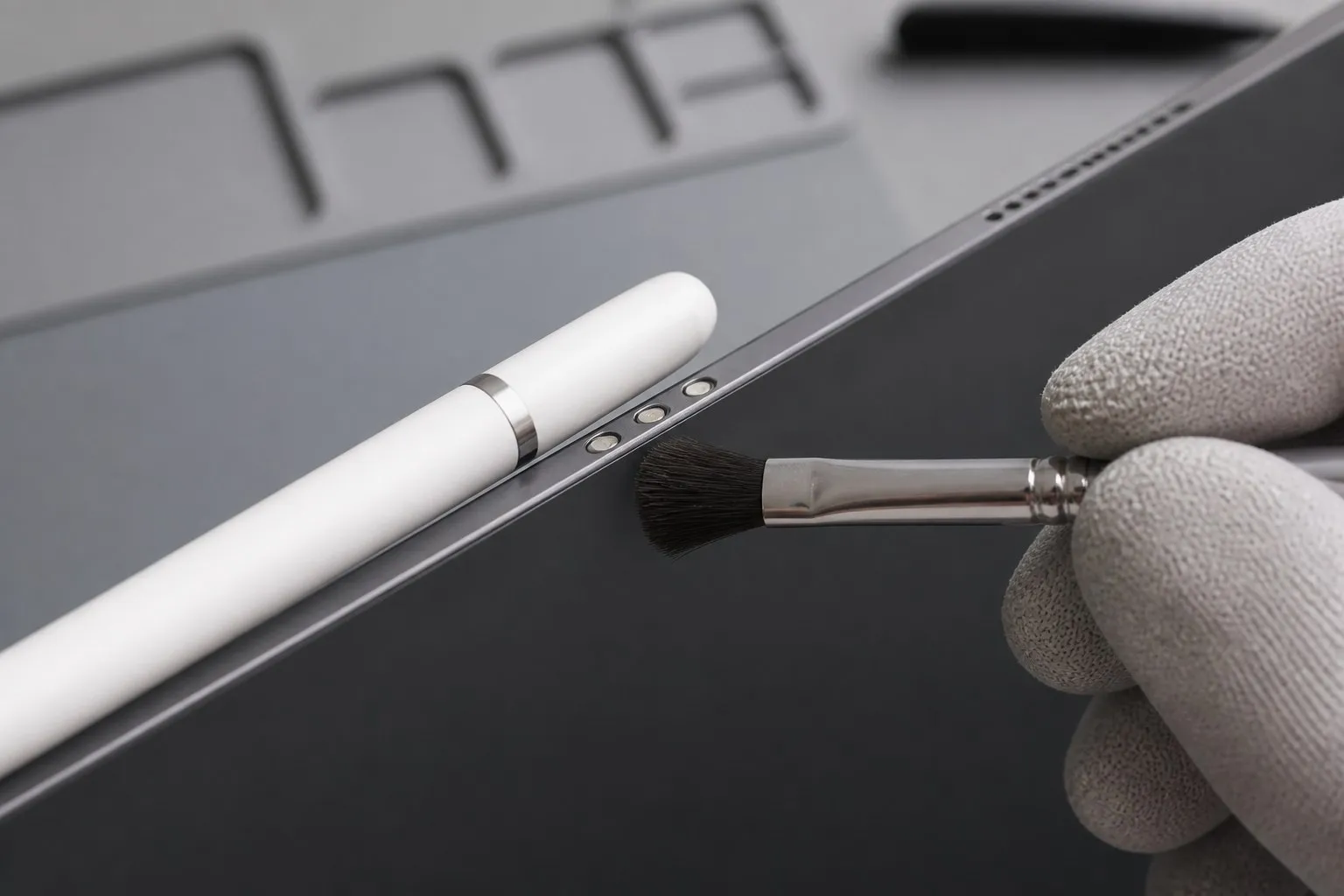 Осмотр контактов и магнитной зоны Apple Pencil