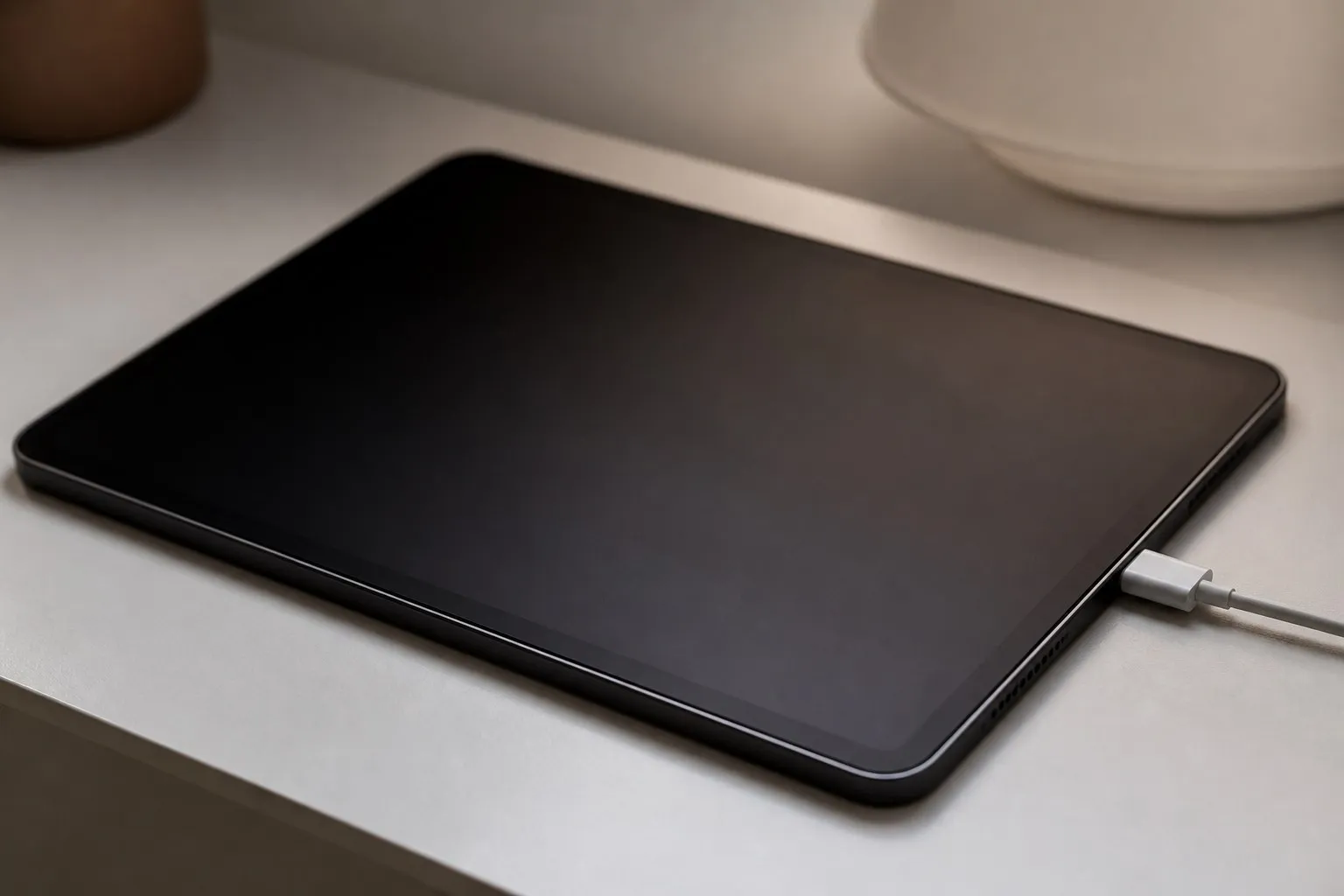 iPad после полной разрядки на зарядке