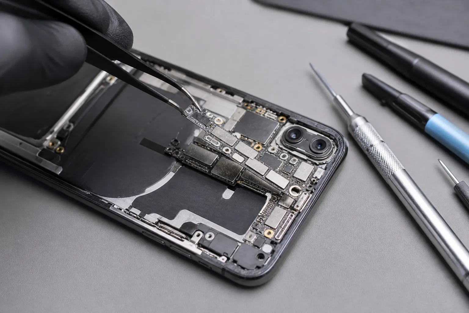 Осмотр платы iPhone после влаги