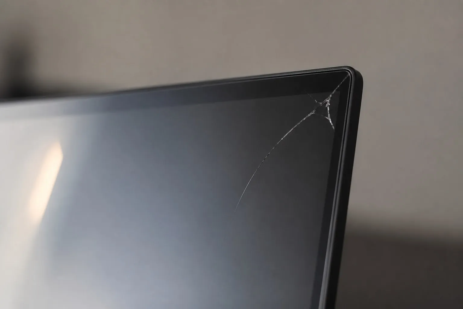 Трещина у края экрана MacBook Air
