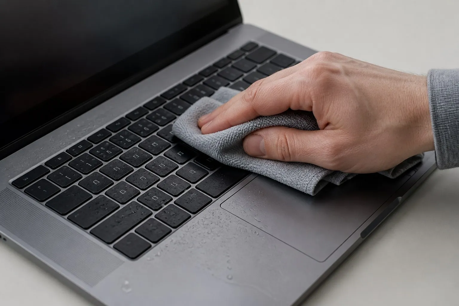 Первые действия после залития MacBook водой