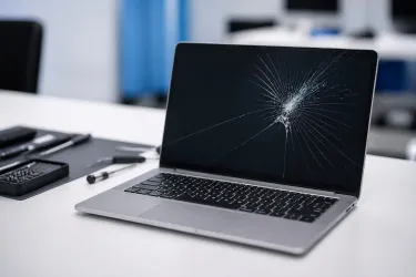 Трещина на экране MacBook
