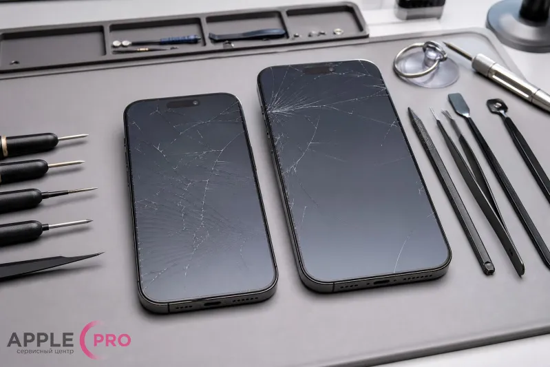 Замена стекла iPhone 16 Pro и 16 Pro Max