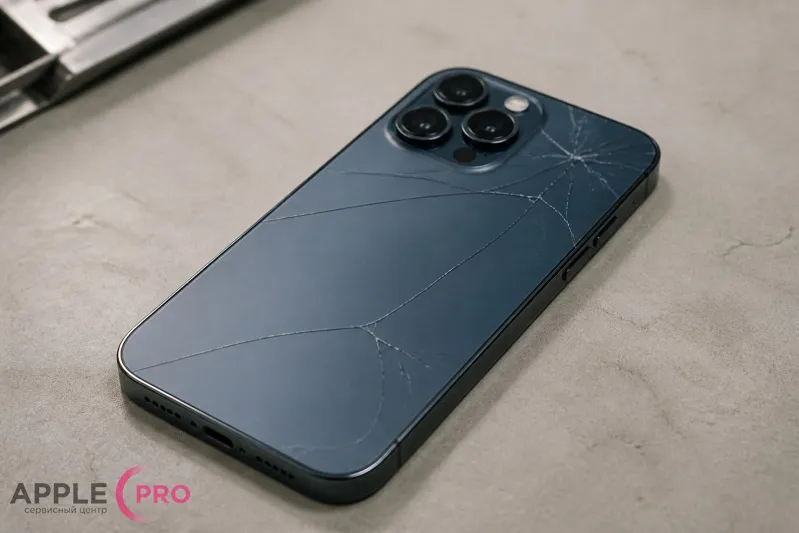 Разбился задний корпус iPhone