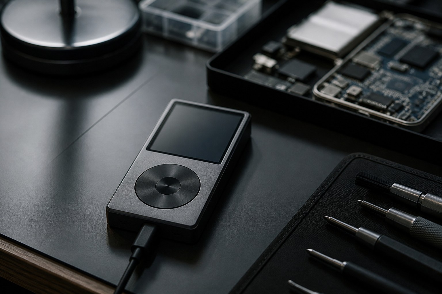 iPod на зарядке при проверке питания