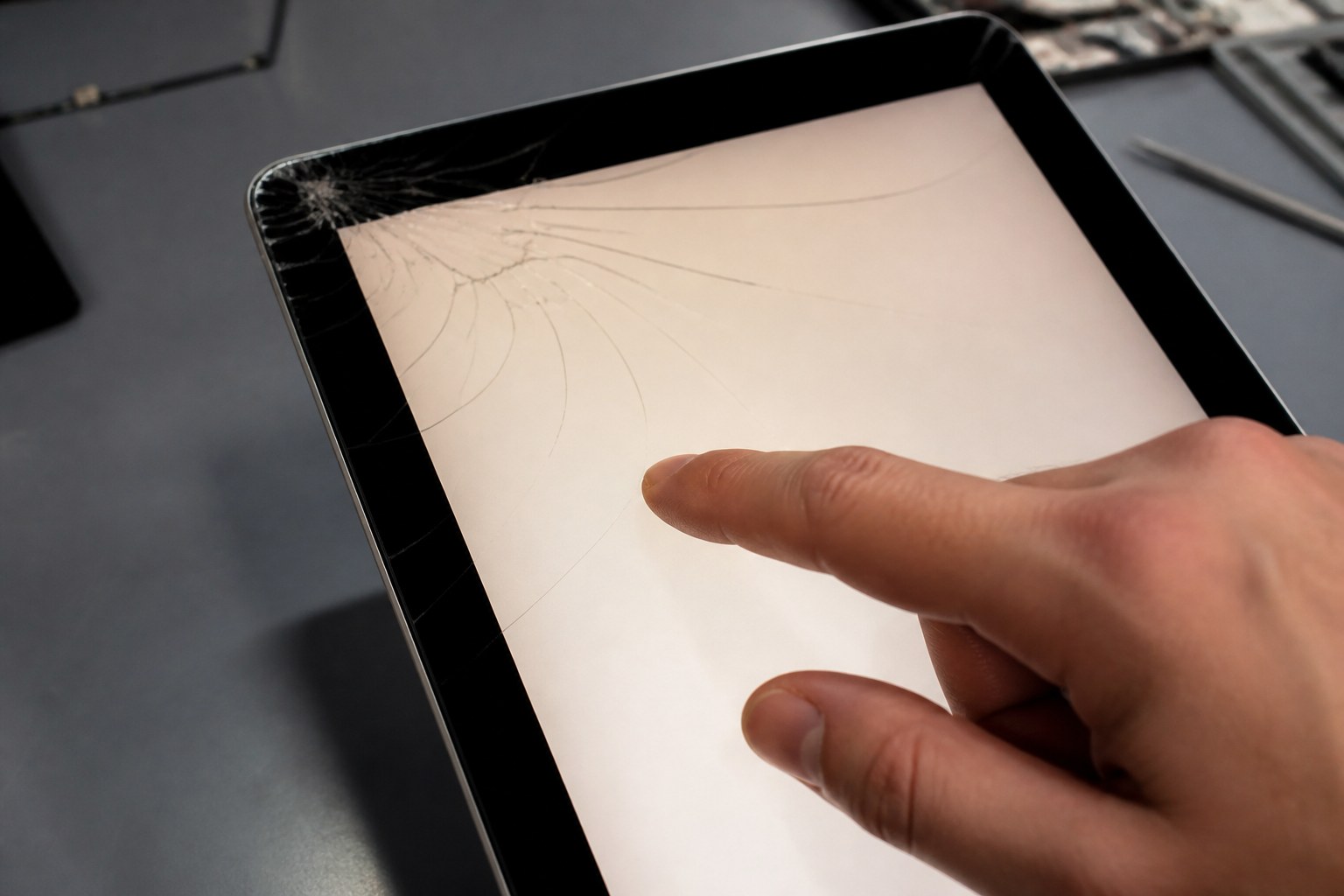 Проверка разбитого стекла iPad