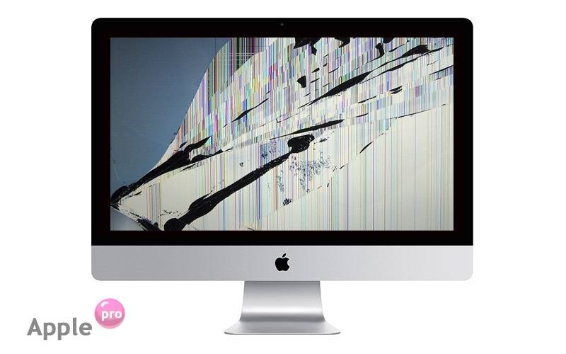Полосы и артефакты на экране iMac Полосы и артефакты на экране iMac